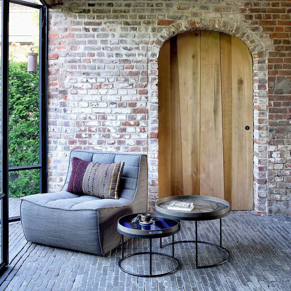 Set de 2 Tables basses pour plateaux ronds - Ø 62 cm & Ø 49 cm