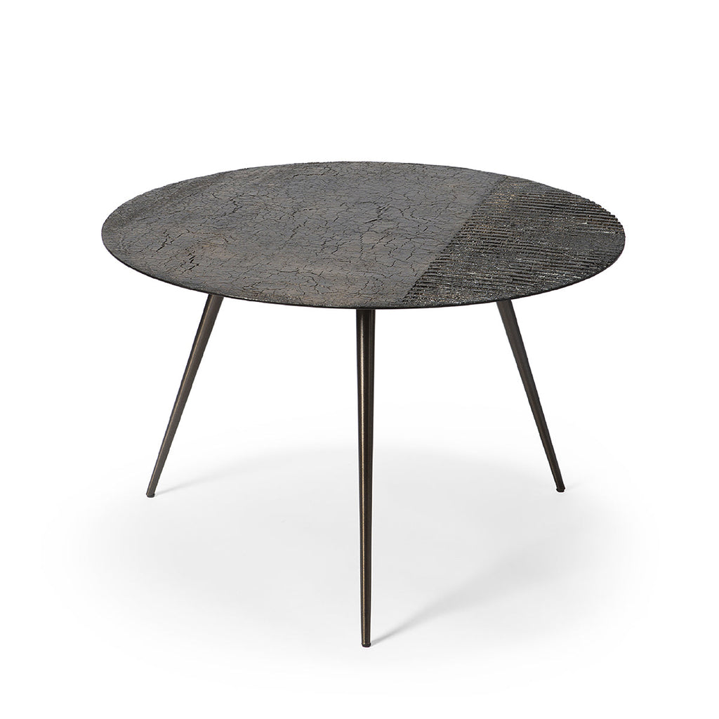 Table basse Luna - Lava Linear - Whisky - Ø 65 x h 41 cm