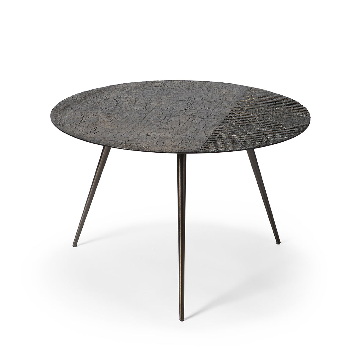 Table basse Luna - Lava Linear - Whisky - Ø 65 x h 41 cm