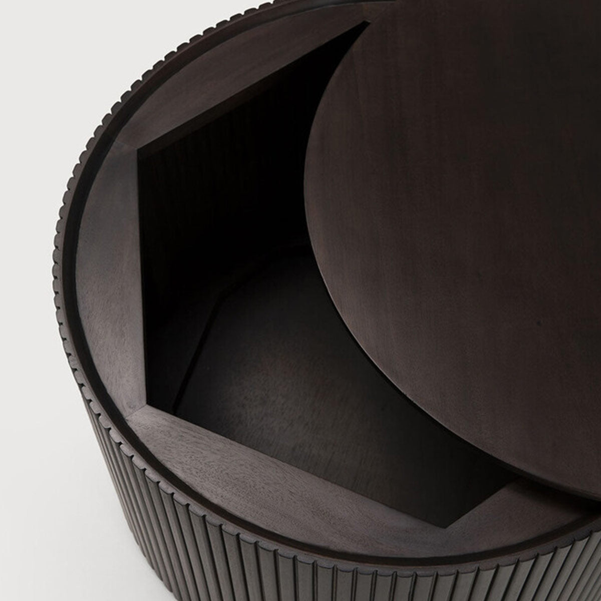 Table d'appoint ronde Roller Max en acajou - Marron