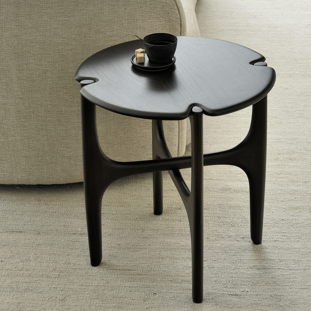 Table d'appoint Polished Imperfect en acajou - Marron