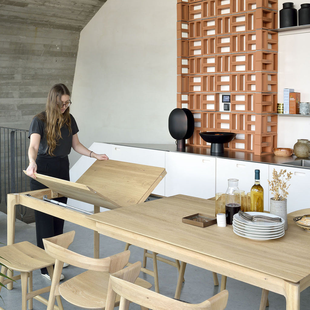 Table à rallonge Bok en chêne - L 160/240 cm