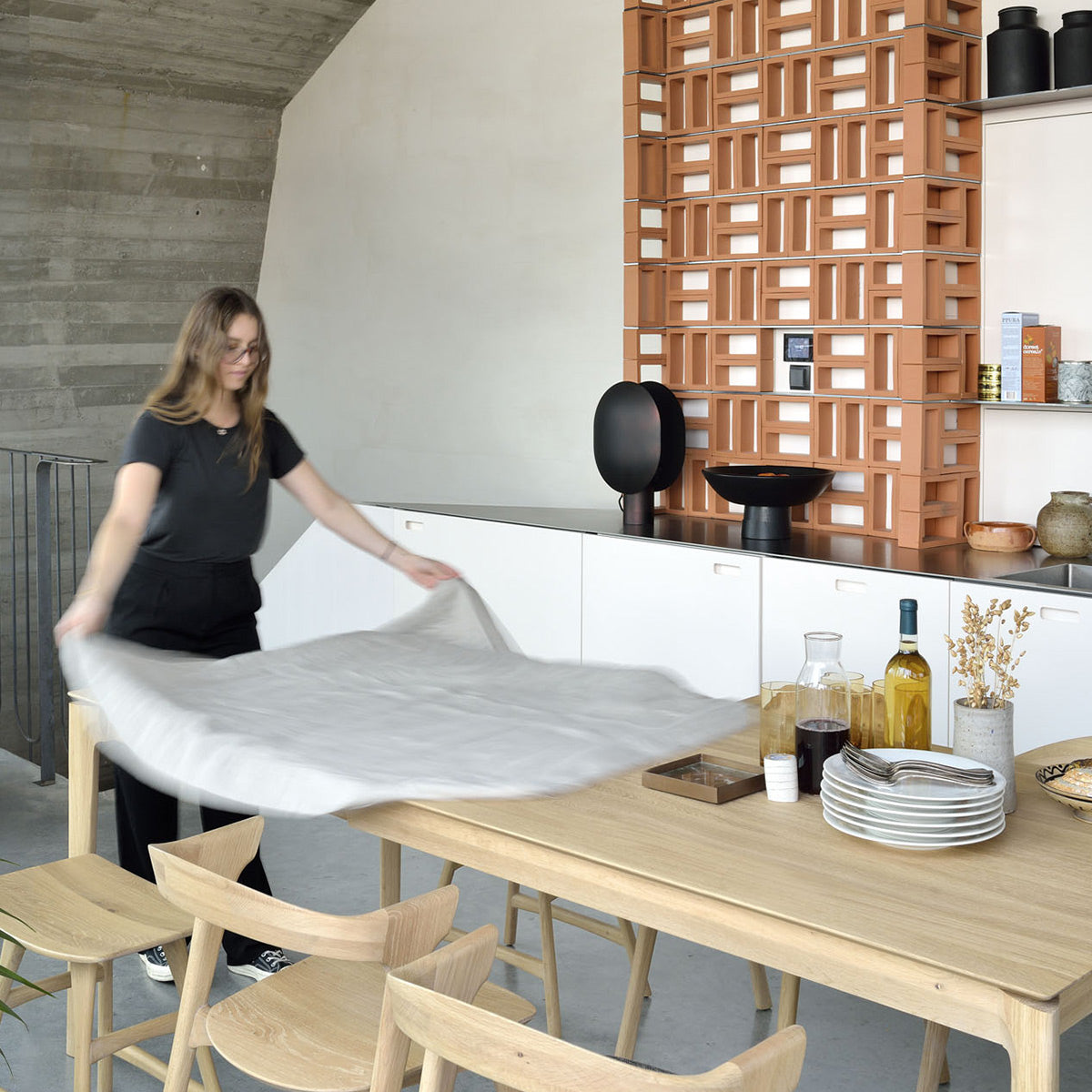 Table à rallonge Bok en chêne - L 180/280 cm