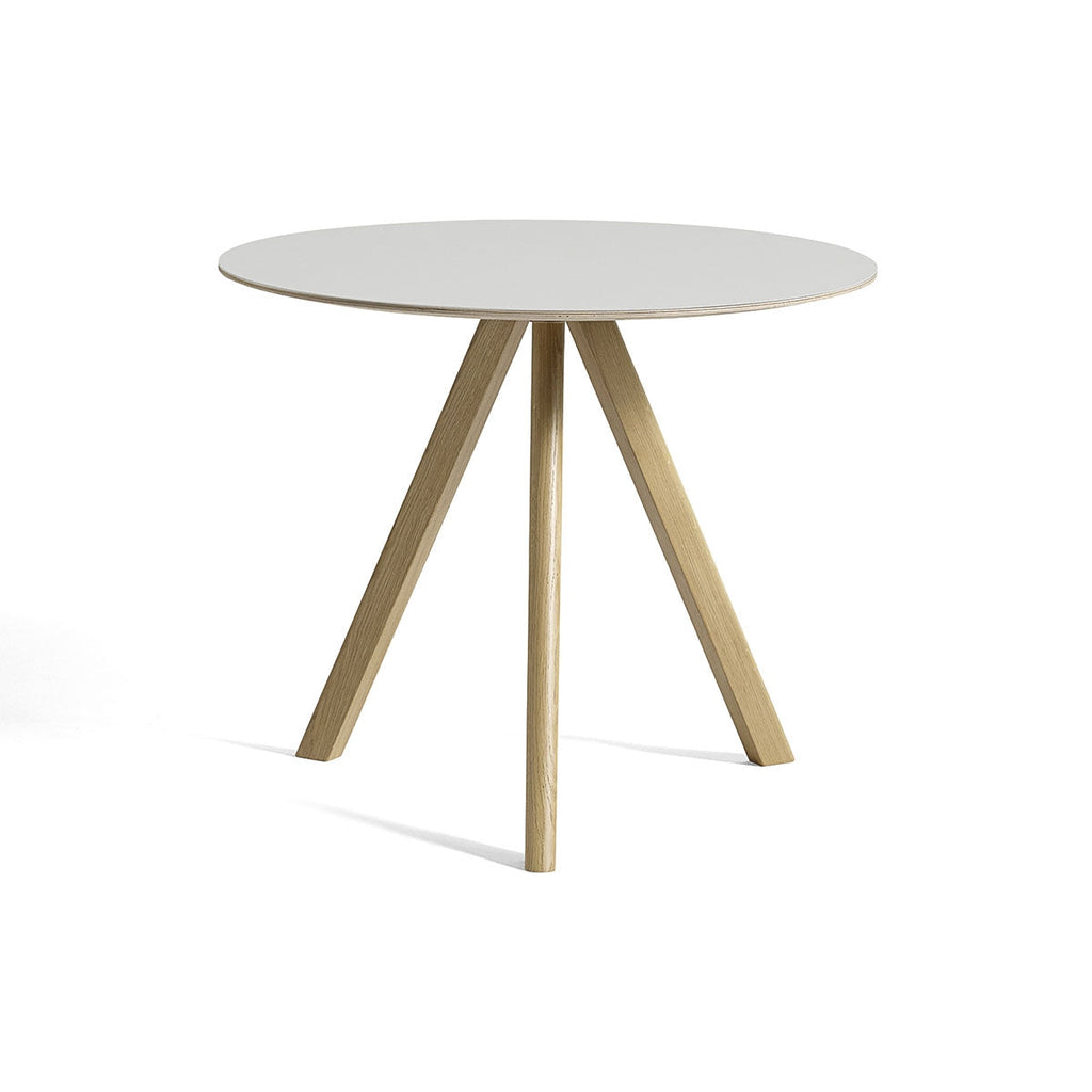 Table CPH20 Ronde Chêne clair huilé & Linoleum - Crème