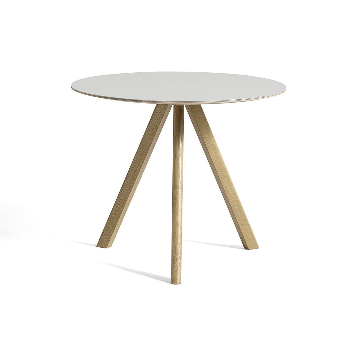 Table CPH20 Ronde Chêne clair huilé & Linoleum - Crème