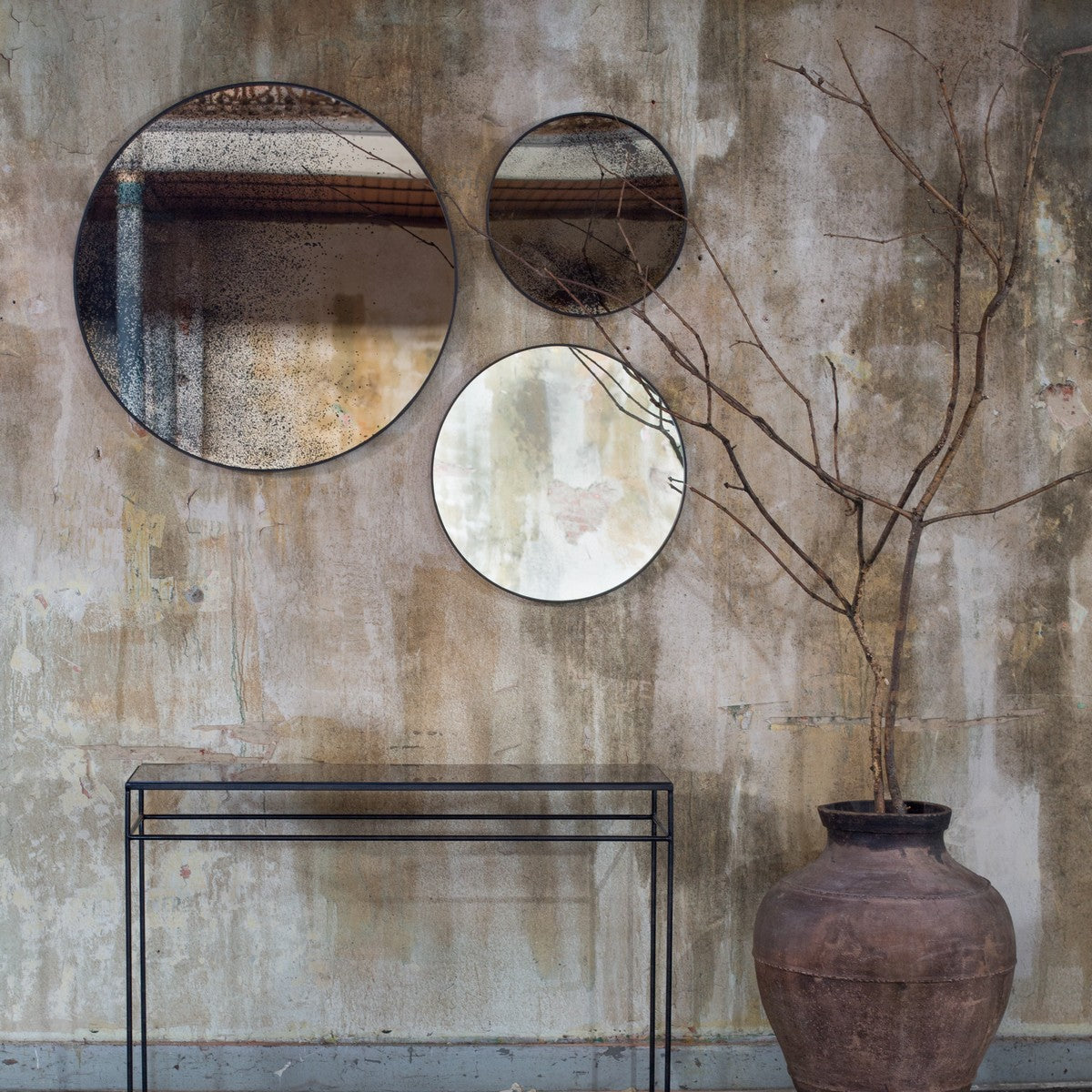 Miroir vieilli - Ø 61 cm